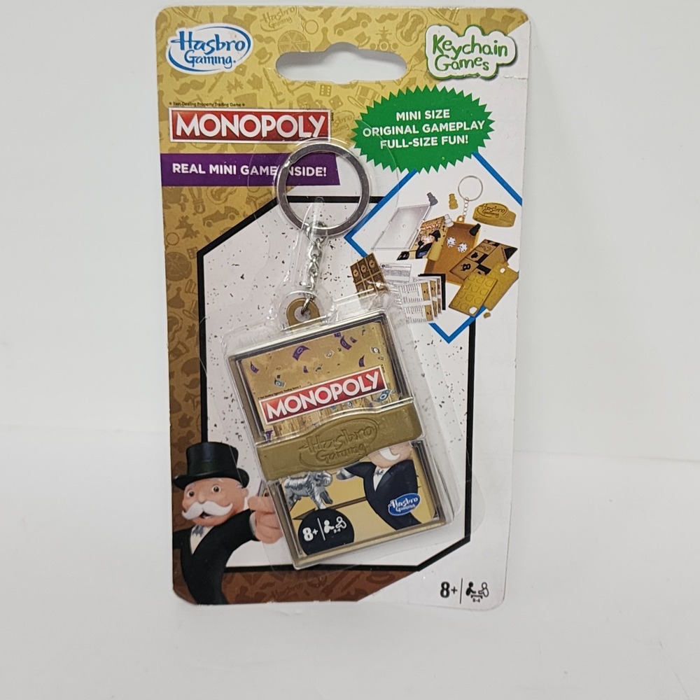 Hasbro Monopoly Mini Travel Size  Keychain Board Game  *package Staining* Car